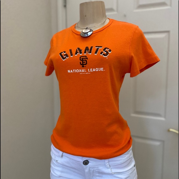 “MLB” 🧡 SUPER CUTE 🖤S.F. GIANTS SHIRT SLEEVE TEE - Picture 2 of 16